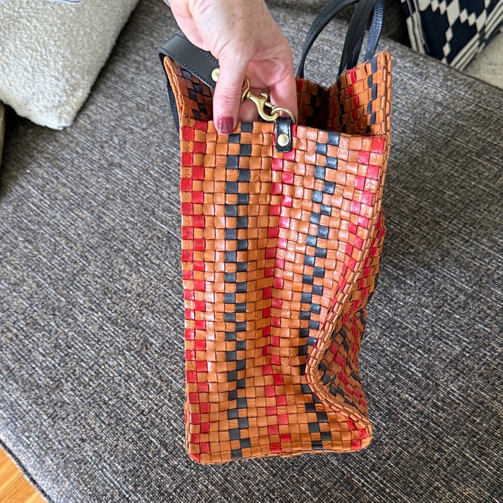 Clare V Multicolor Woven Simple Tote Bag - Picture 5 of 9